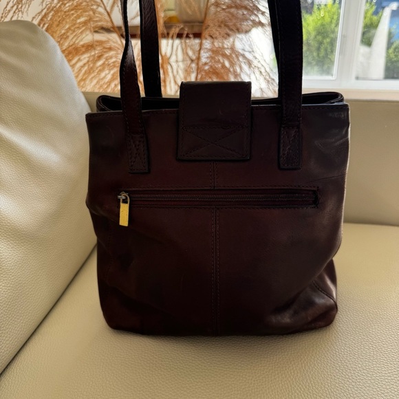 ALDO Collection Vintage Brown Genuine Leather Tote Bag - Picture 2 of 12